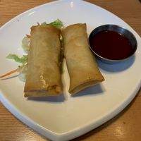 Veg spring rolls with sweet and sour sauce   at M&L Chinese in Dublin