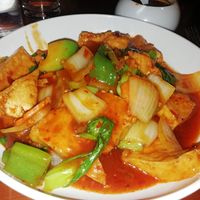 Tofu with veg in spicy sauce at M&L Chinese in Dublin