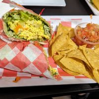 Burrito rellerade at Antojitos Veganos in Bayamon