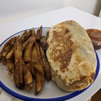 Burrito Setoso and Fries at Antojitos Veganos in Bayamon
