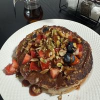 Panqueques con guayaba  #Veganuary at Antojitos Veganos in Bayamon