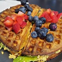 Waffle Sandwich at Antojitos Veganos in Bayamon