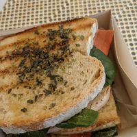 Ham & cheese toastie at Moko Veggie Café - Alvalade in Lisbon