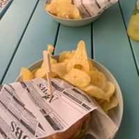 Burger at Moko Veggie Café - Alvalade in Lisbon