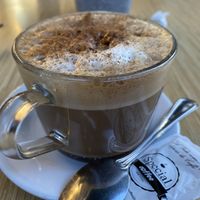 Cappuccino with almond milk at Moko Veggie Café - Alvalade in Lisbon