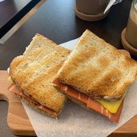 Cheese and ham toast at Moko Veggie Café - Alvalade in Lisbon