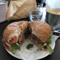 Eat here for baked goods, burgers, dumplings!  at Moko Veggie Café - Alvalade in Lisbon