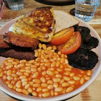 Vegan full breakfast. Delicious. So full I had to roll out of the place at Farmhouse in Harrogate