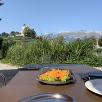 Vegan pumpkin salad! Very delicious! at Galerie am See in Buchs