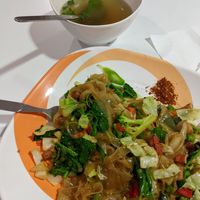 Spicy soft noodles (pad khee mao - on the menu I think they only have crispy noodles listed but they can def use the soft ones too) at Vegetarian Food Stall - Jewelry Trade Center in Bangkok