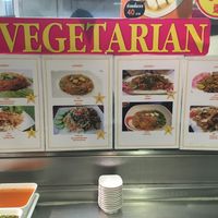 Vegetarian food stall menu at Vegetarian Food Stall - Jewelry Trade Center in Bangkok