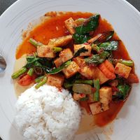 Red curry at Little Wing Kitchen in Trat