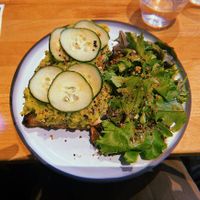 Avocado on toast made vegan if ordered without the egg   at Zia in Paris