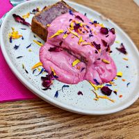 Strawberry Something cake at Healthy Lounge in Antibes