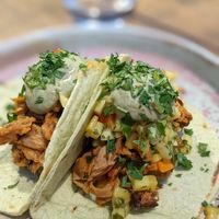 Jackfruit tacos at Namaste@OMNOM in North London