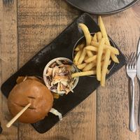 Burger at Namaste@OMNOM in North London