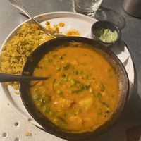 Apparently it’s om thali… tasted like a can of soup.  at Namaste@OMNOM in North London