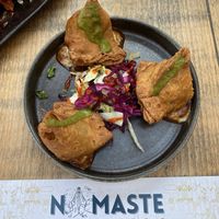Samosas  at Namaste@OMNOM in North London