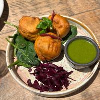 Bonda starter  at Namaste@OMNOM in North London