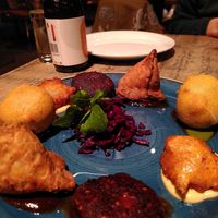 Starters love to share platter at Namaste@OMNOM in North London