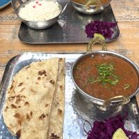 We both had the pav-bhaji which was delicious, you can choose to have it with rice or naan  at Namaste@OMNOM in North London