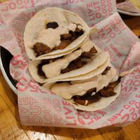 Alt Pastor Tacos with Vegan Chipotle Sour Cream at Boojum in Limerick