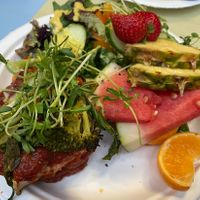 Tofu bennie   at Karine's in Toronto