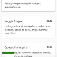 Menu at Carotenos in Ponce