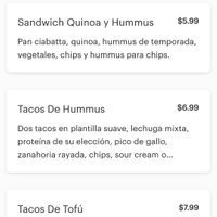 Menu at Carotenos in Ponce