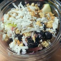 poquito acai bowl (only $3!!) choice of 2 frutas  at Carotenos in Ponce