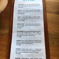 Menu1 at Cotto in Prospect