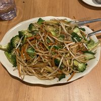 Chow mein - tastes WAY better than this looks at Alice & Friends' Vegan Kitchen in Chicago