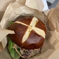 Fried mushroom sandwich!  at Alice & Friends' Vegan Kitchen in Chicago