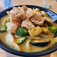 Laksa at Alice & Friends' Vegan Kitchen in Chicago