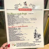 Beverage & dessert menu   at Alice & Friends' Vegan Kitchen in Chicago