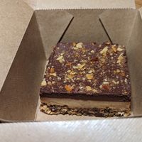 Peanut butter chocolate mousse bar at Alice & Friends' Vegan Kitchen in Chicago