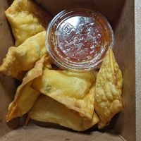 Crab rangoon at Alice & Friends' Vegan Kitchen in Chicago