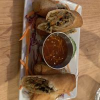 Crispy spring rolls  at Alice & Friends' Vegan Kitchen in Chicago