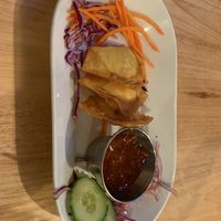 Crab Rangoon (you get 6, we got too eager)  at Alice & Friends' Vegan Kitchen in Chicago