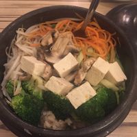 Korean rice bowl at Alice & Friends' Vegan Kitchen in Chicago