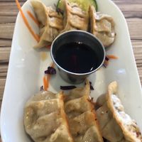 Dumplings, I didn’t get to eat this but my family loved it  at Alice & Friends' Vegan Kitchen in Chicago