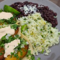 Vegan plantain tacos (make sure to ask for no cheese on the beans) at Cultura in Carmel-by-the-sea
