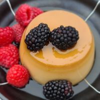 Oat milk flan at Cultura in Carmel-by-the-sea