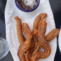 Churro and chocolate sauce  at Cultura in Carmel-by-the-sea