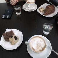 Vegan biscuits, croissant and soy cappuccino at Naturalmente Vivo Pane in Vigonza