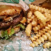 Enjoying Beyond Texas with french fries at Bastard Burgers in Malmo