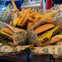 Burgers and fries  at Bastard Burgers in Malmo