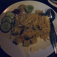 Vegetarian (no fish sauce) pad thai at Roundhouse in Koh Lanta