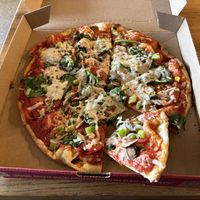 Vegan cheese and veggies on a thin crust    at Mod Pizza in Mobile