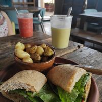 Sandwich la abuela and smoothies at Cafe Bohème   in Antigua